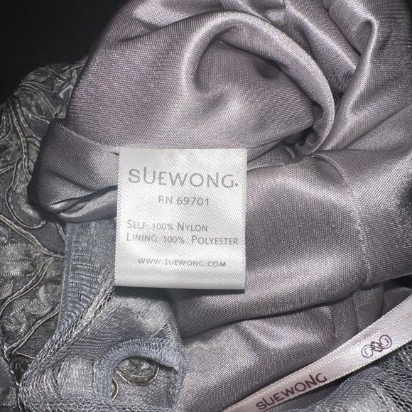 Womens Sue Wong Formal Dress Size 2 Sleeveless Silver Sequin Cocktail Wedding‎ - Picture 7 of 8